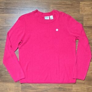Kim Rogers Cashmalon Hot Pink Crewneck Sweater